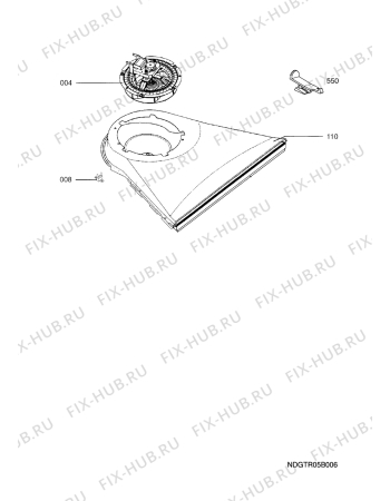Взрыв-схема плиты (духовки) Electrolux EOB65140X - Схема узла Ventilation